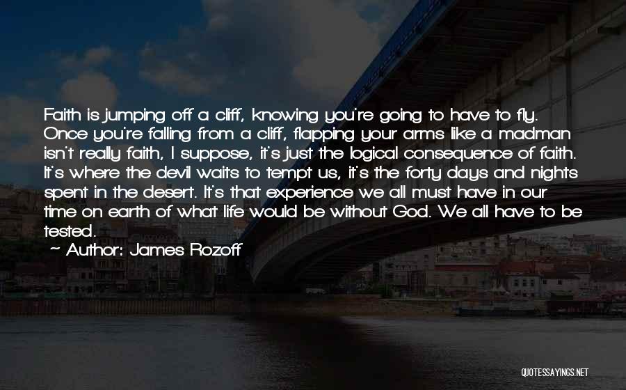 James Rozoff Quotes: Faith Is Jumping Off A Cliff, Knowing You're Going To Have To Fly. Once You're Falling From A Cliff, Flapping