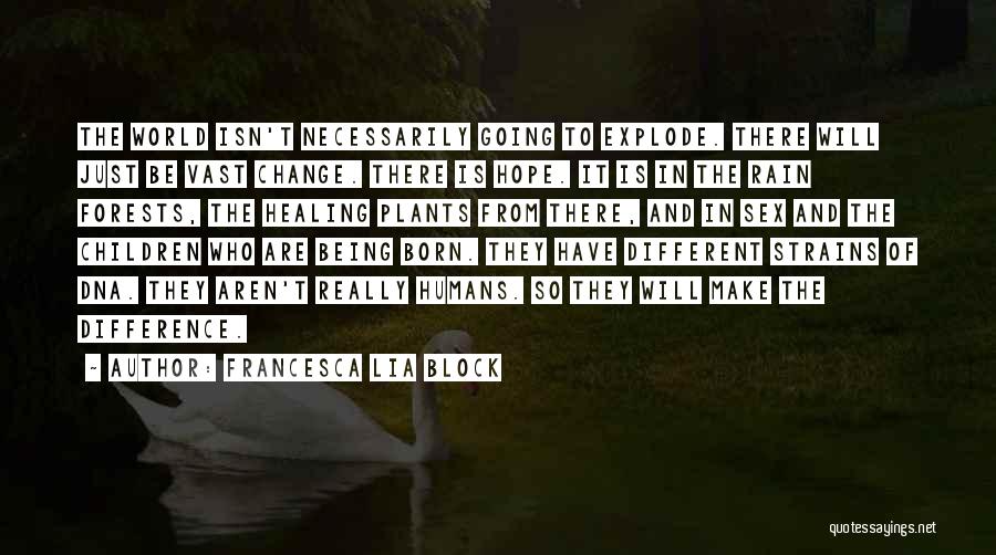 Francesca Lia Block Quotes: The World Isn't Necessarily Going To Explode. There Will Just Be Vast Change. There Is Hope. It Is In The