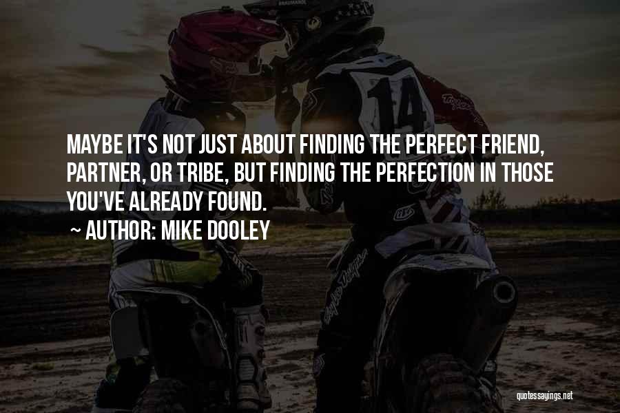 Mike Dooley Quotes: Maybe It's Not Just About Finding The Perfect Friend, Partner, Or Tribe, But Finding The Perfection In Those You've Already