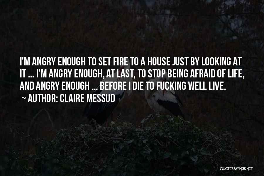Claire Messud Quotes: I'm Angry Enough To Set Fire To A House Just By Looking At It ... I'm Angry Enough, At Last,