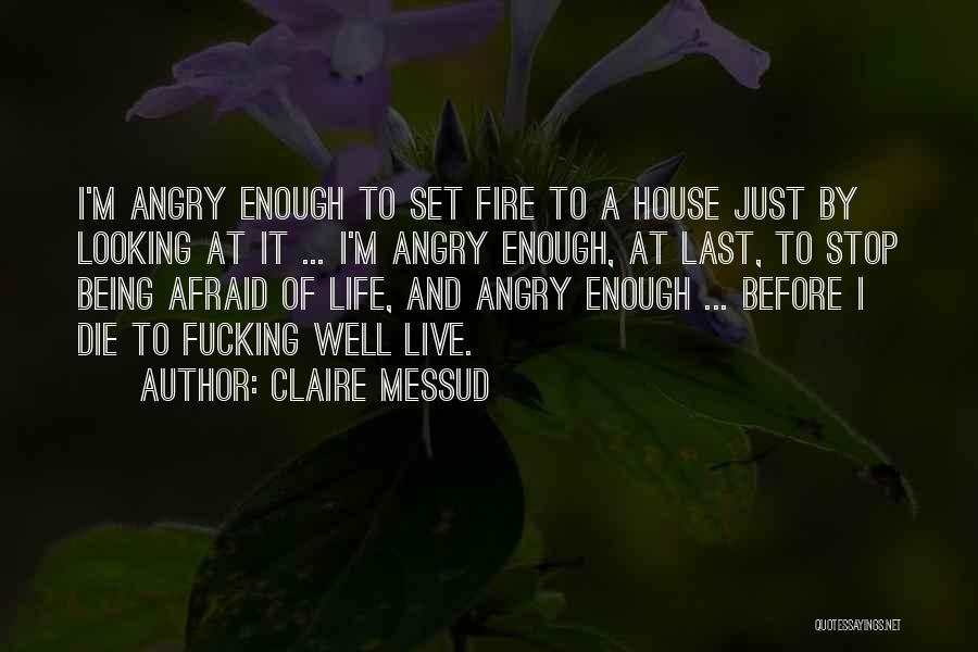 Claire Messud Quotes: I'm Angry Enough To Set Fire To A House Just By Looking At It ... I'm Angry Enough, At Last,