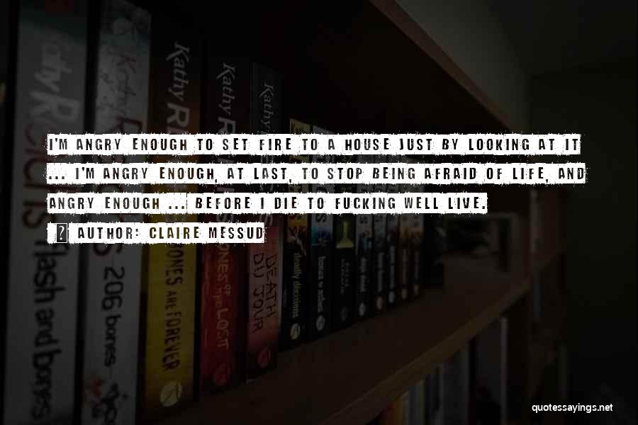 Claire Messud Quotes: I'm Angry Enough To Set Fire To A House Just By Looking At It ... I'm Angry Enough, At Last,