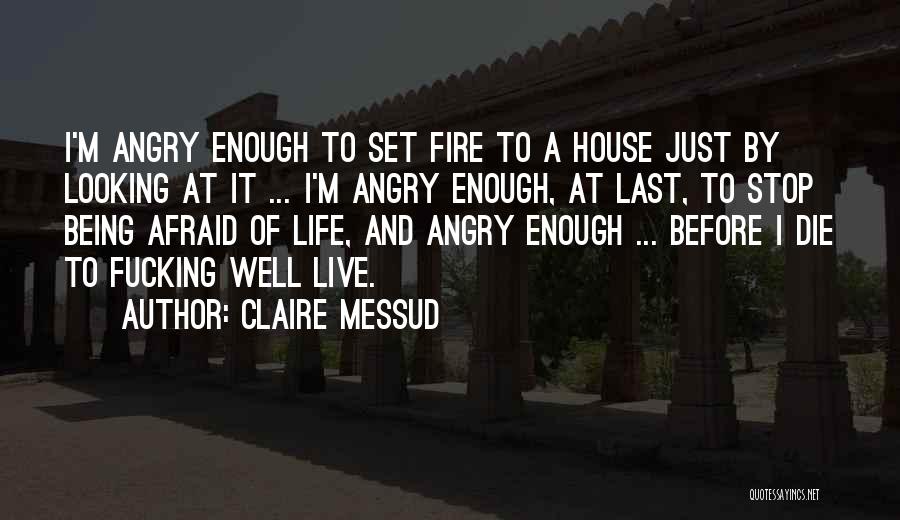 Claire Messud Quotes: I'm Angry Enough To Set Fire To A House Just By Looking At It ... I'm Angry Enough, At Last,