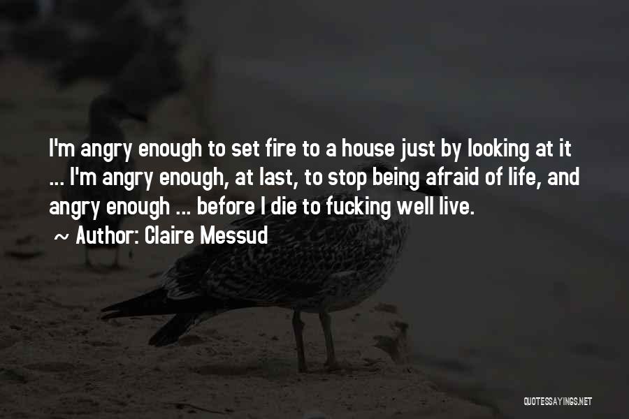 Claire Messud Quotes: I'm Angry Enough To Set Fire To A House Just By Looking At It ... I'm Angry Enough, At Last,