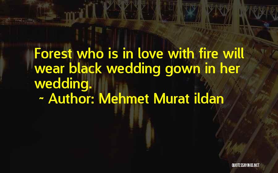 Mehmet Murat Ildan Quotes: Forest Who Is In Love With Fire Will Wear Black Wedding Gown In Her Wedding.