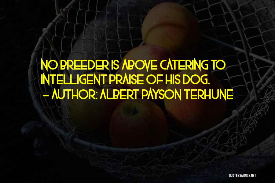 Albert Payson Terhune Quotes: No Breeder Is Above Catering To Intelligent Praise Of His Dog.