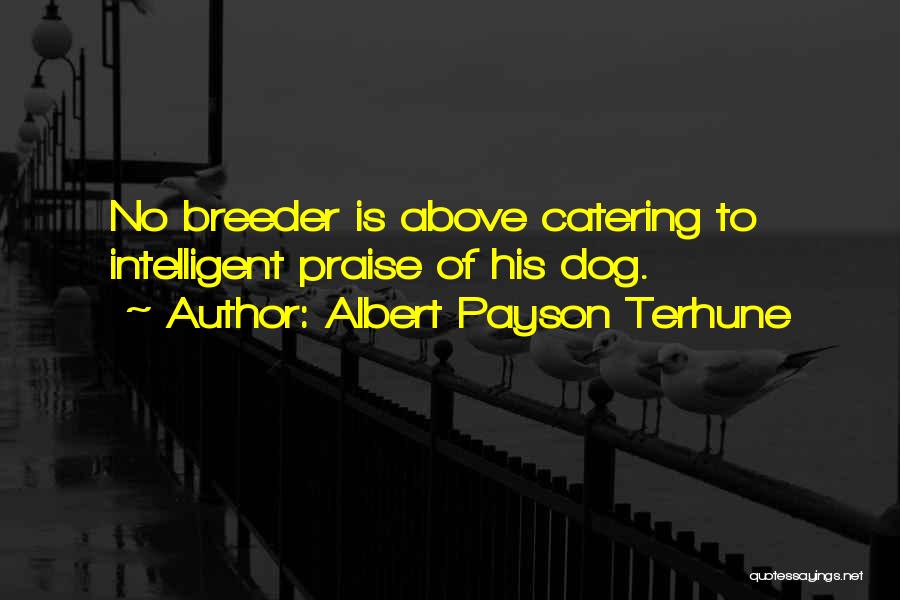 Albert Payson Terhune Quotes: No Breeder Is Above Catering To Intelligent Praise Of His Dog.
