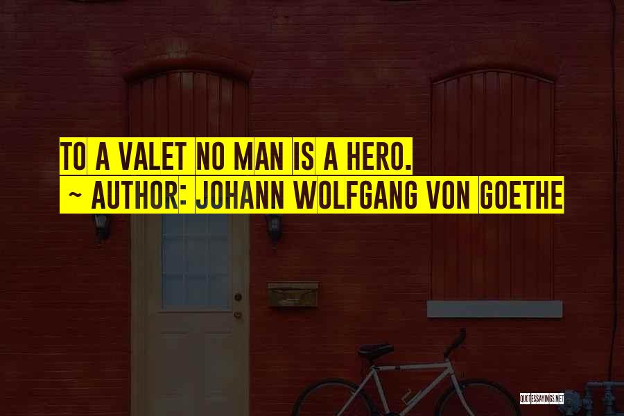 Johann Wolfgang Von Goethe Quotes: To A Valet No Man Is A Hero.