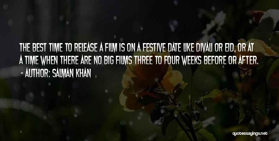 Salman Khan Quotes: The Best Time To Release A Film Is On A Festive Date Like Divali Or Eid, Or At A Time