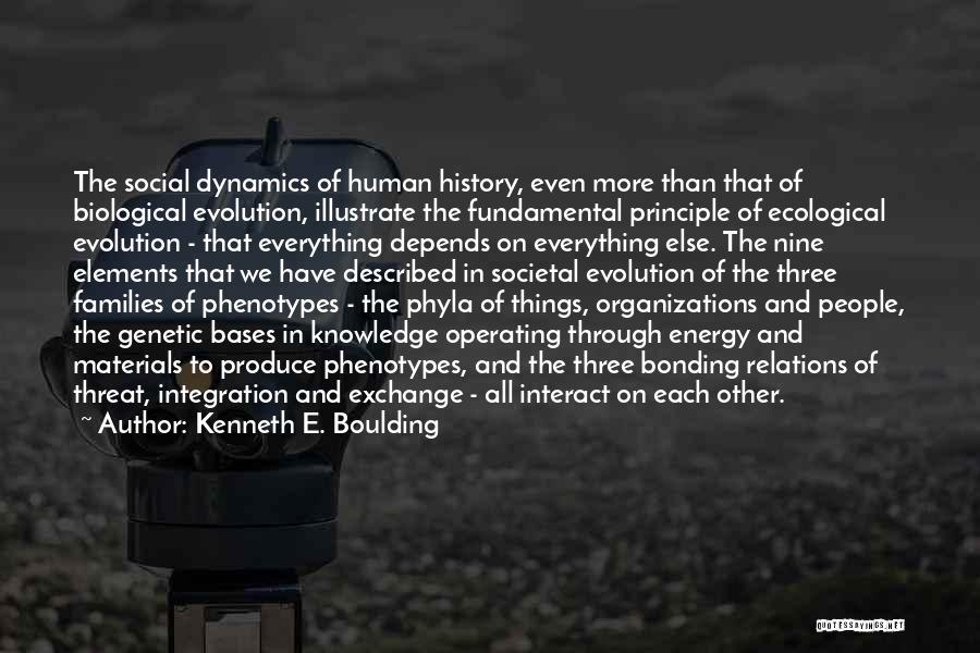 Kenneth E. Boulding Quotes: The Social Dynamics Of Human History, Even More Than That Of Biological Evolution, Illustrate The Fundamental Principle Of Ecological Evolution