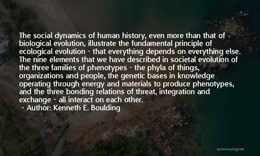 Kenneth E. Boulding Quotes: The Social Dynamics Of Human History, Even More Than That Of Biological Evolution, Illustrate The Fundamental Principle Of Ecological Evolution