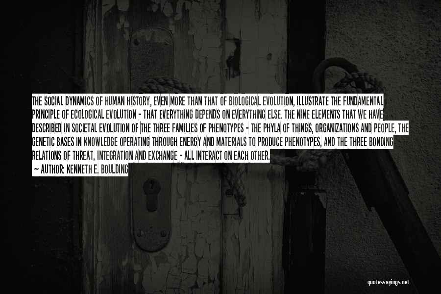 Kenneth E. Boulding Quotes: The Social Dynamics Of Human History, Even More Than That Of Biological Evolution, Illustrate The Fundamental Principle Of Ecological Evolution