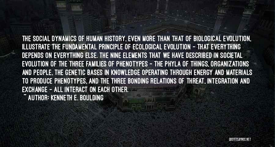 Kenneth E. Boulding Quotes: The Social Dynamics Of Human History, Even More Than That Of Biological Evolution, Illustrate The Fundamental Principle Of Ecological Evolution