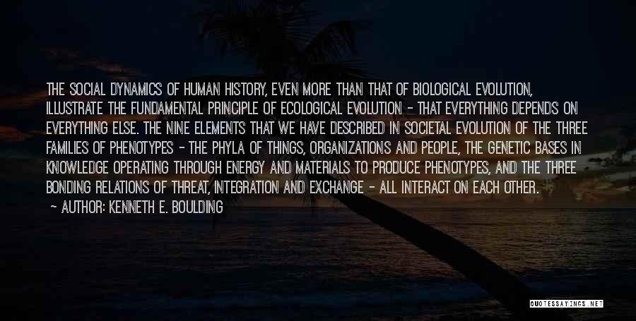 Kenneth E. Boulding Quotes: The Social Dynamics Of Human History, Even More Than That Of Biological Evolution, Illustrate The Fundamental Principle Of Ecological Evolution