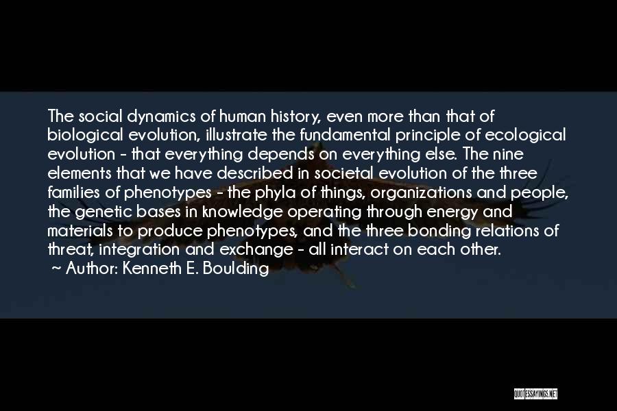 Kenneth E. Boulding Quotes: The Social Dynamics Of Human History, Even More Than That Of Biological Evolution, Illustrate The Fundamental Principle Of Ecological Evolution