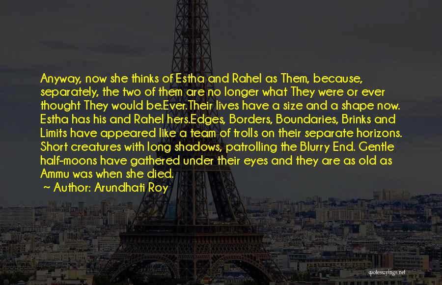 Arundhati Roy Quotes: Anyway, Now She Thinks Of Estha And Rahel As Them, Because, Separately, The Two Of Them Are No Longer What