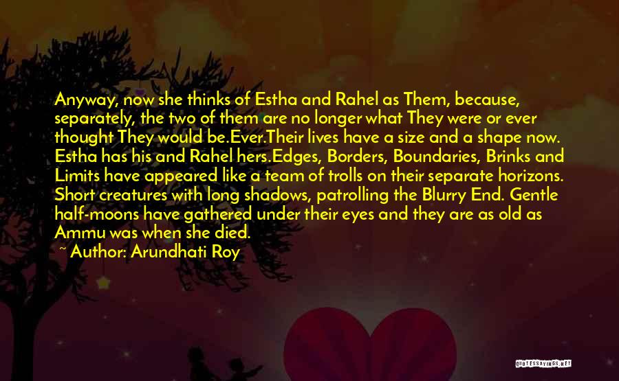 Arundhati Roy Quotes: Anyway, Now She Thinks Of Estha And Rahel As Them, Because, Separately, The Two Of Them Are No Longer What