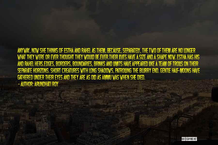 Arundhati Roy Quotes: Anyway, Now She Thinks Of Estha And Rahel As Them, Because, Separately, The Two Of Them Are No Longer What
