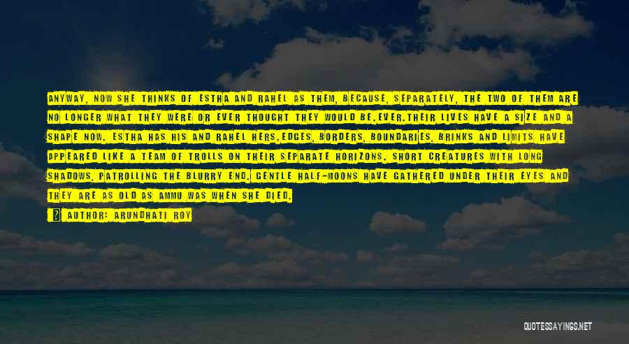 Arundhati Roy Quotes: Anyway, Now She Thinks Of Estha And Rahel As Them, Because, Separately, The Two Of Them Are No Longer What