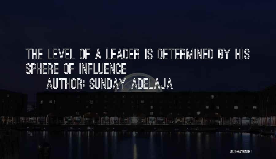 Sunday Adelaja Quotes: The Level Of A Leader Is Determined By His Sphere Of Influence