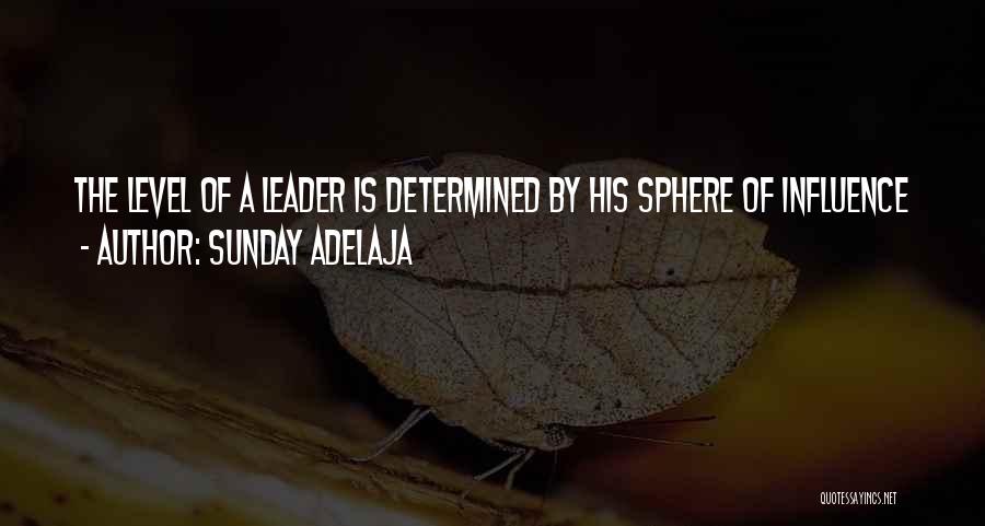 Sunday Adelaja Quotes: The Level Of A Leader Is Determined By His Sphere Of Influence