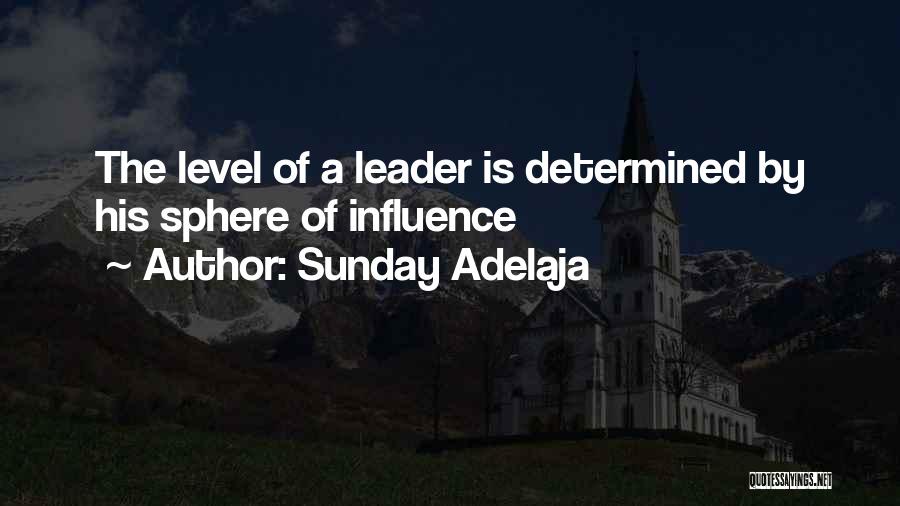 Sunday Adelaja Quotes: The Level Of A Leader Is Determined By His Sphere Of Influence