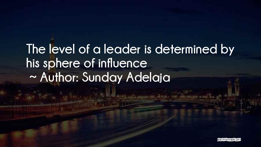 Sunday Adelaja Quotes: The Level Of A Leader Is Determined By His Sphere Of Influence