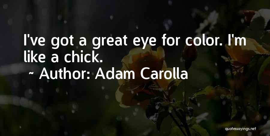Adam Carolla Quotes: I've Got A Great Eye For Color. I'm Like A Chick.