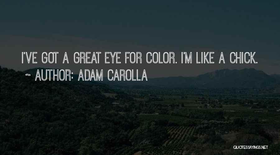 Adam Carolla Quotes: I've Got A Great Eye For Color. I'm Like A Chick.