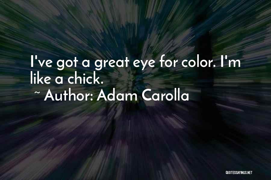 Adam Carolla Quotes: I've Got A Great Eye For Color. I'm Like A Chick.