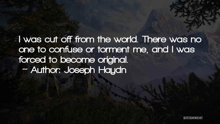 Joseph Haydn Quotes: I Was Cut Off From The World. There Was No One To Confuse Or Torment Me, And I Was Forced