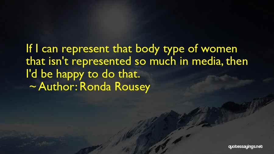 Ronda Rousey Quotes: If I Can Represent That Body Type Of Women That Isn't Represented So Much In Media, Then I'd Be Happy