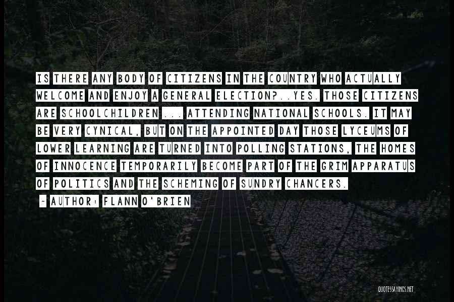 Flann O'Brien Quotes: Is There Any Body Of Citizens In The Country Who Actually Welcome And Enjoy A General Election?..yes. Those Citizens Are
