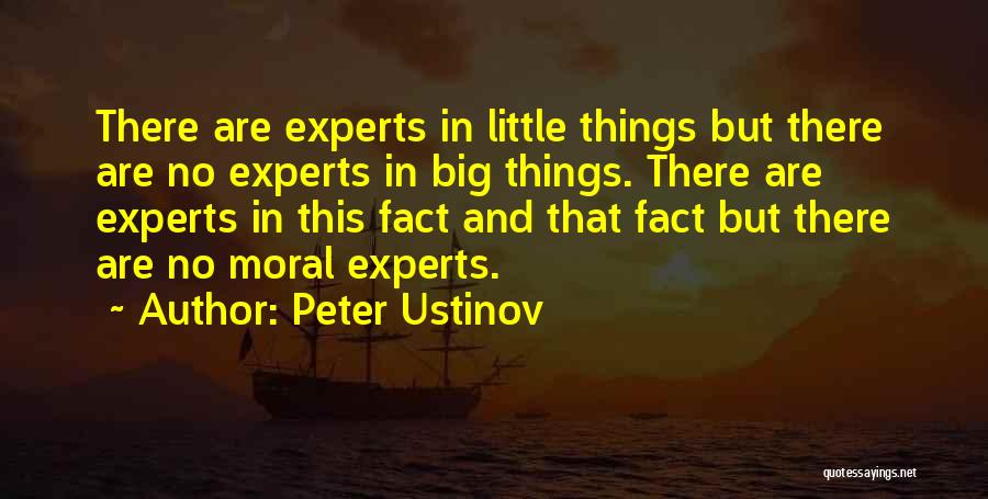 Peter Ustinov Quotes: There Are Experts In Little Things But There Are No Experts In Big Things. There Are Experts In This Fact