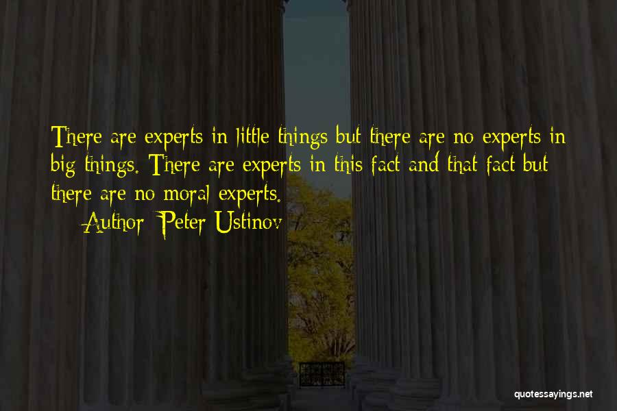 Peter Ustinov Quotes: There Are Experts In Little Things But There Are No Experts In Big Things. There Are Experts In This Fact