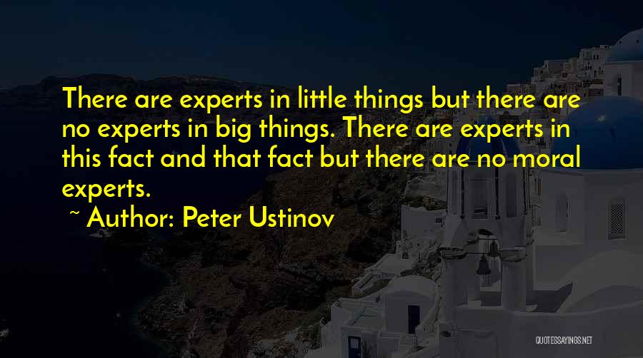 Peter Ustinov Quotes: There Are Experts In Little Things But There Are No Experts In Big Things. There Are Experts In This Fact