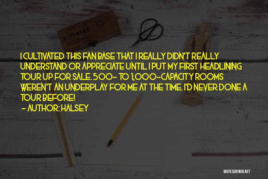 Halsey Quotes: I Cultivated This Fan Base That I Really Didn't Really Understand Or Appreciate Until I Put My First Headlining Tour