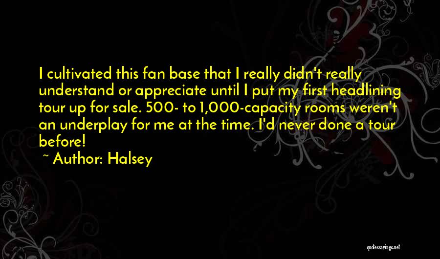 Halsey Quotes: I Cultivated This Fan Base That I Really Didn't Really Understand Or Appreciate Until I Put My First Headlining Tour