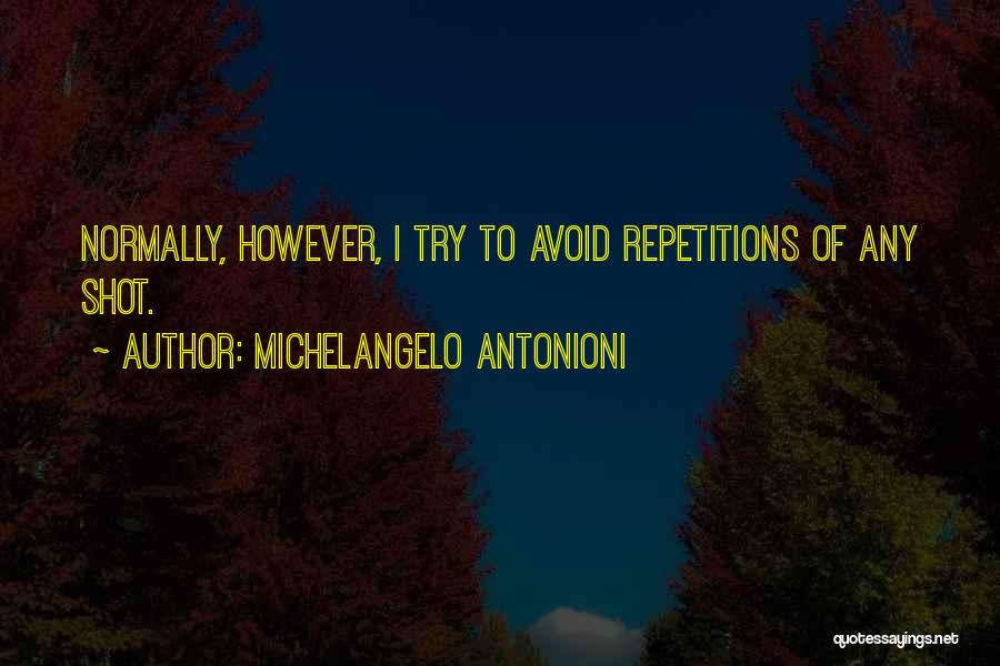 Michelangelo Antonioni Quotes: Normally, However, I Try To Avoid Repetitions Of Any Shot.