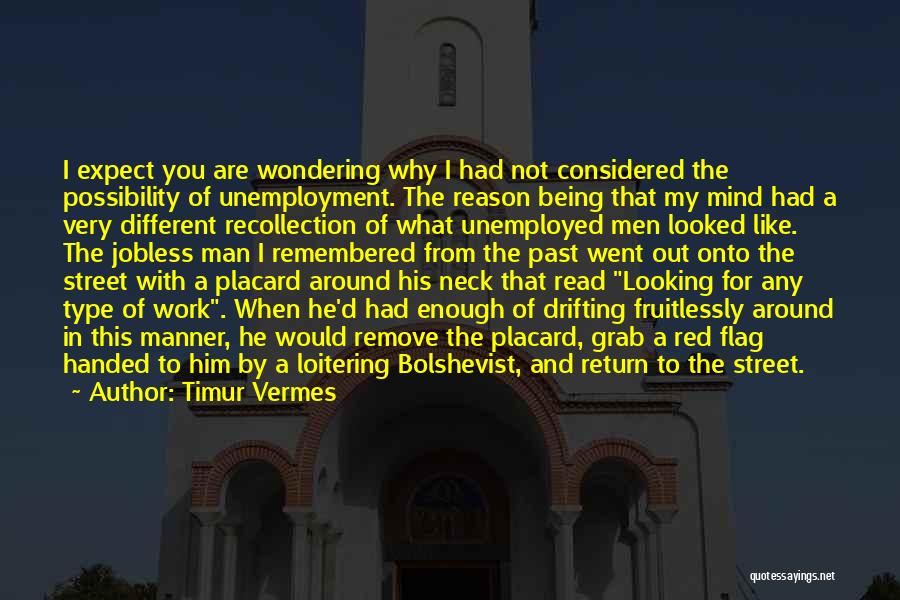 Timur Vermes Quotes: I Expect You Are Wondering Why I Had Not Considered The Possibility Of Unemployment. The Reason Being That My Mind