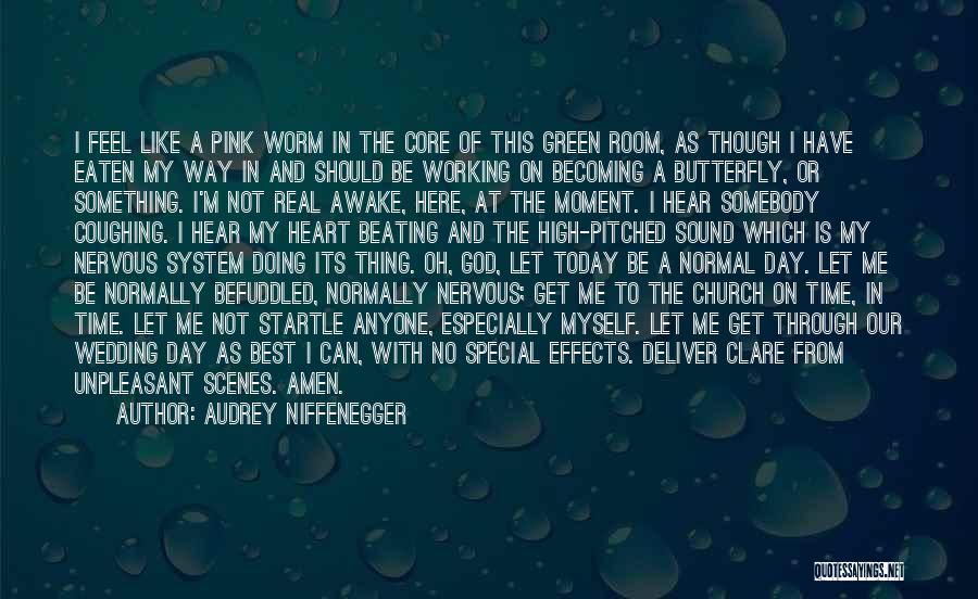 Audrey Niffenegger Quotes: I Feel Like A Pink Worm In The Core Of This Green Room, As Though I Have Eaten My Way