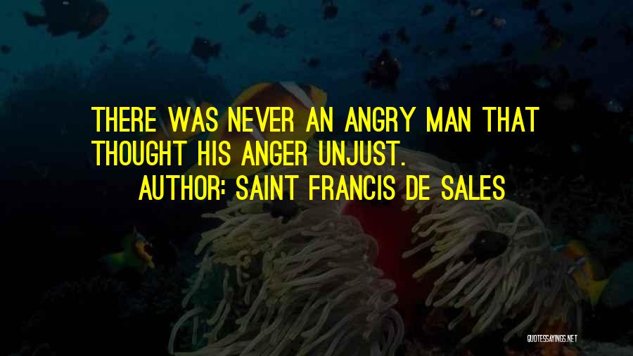 Saint Francis De Sales Quotes: There Was Never An Angry Man That Thought His Anger Unjust.
