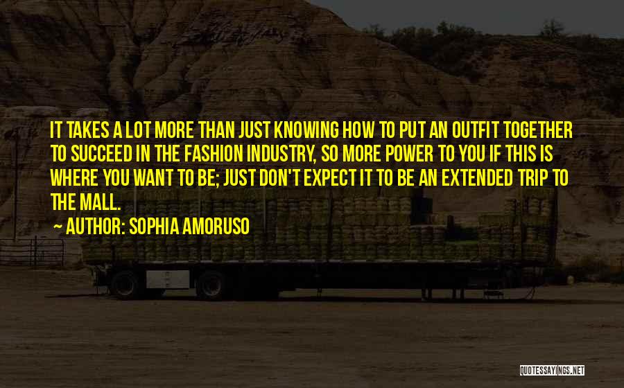 Sophia Amoruso Quotes: It Takes A Lot More Than Just Knowing How To Put An Outfit Together To Succeed In The Fashion Industry,