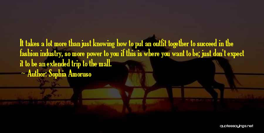 Sophia Amoruso Quotes: It Takes A Lot More Than Just Knowing How To Put An Outfit Together To Succeed In The Fashion Industry,