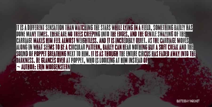 Erin Morgenstern Quotes: It Is A Different Sensation Than Watching The Stars While Lying In A Field, Something Bailey Has Done Many Times.