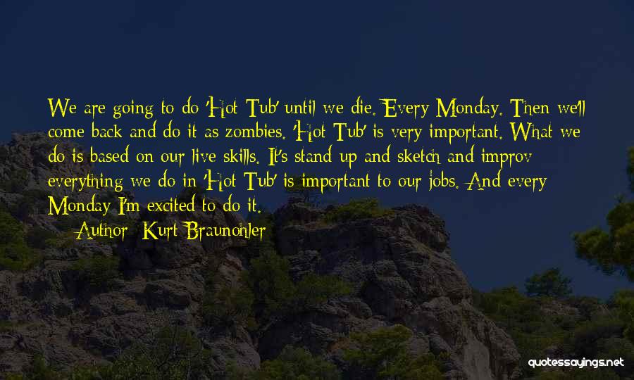 Kurt Braunohler Quotes: We Are Going To Do 'hot Tub' Until We Die. Every Monday. Then We'll Come Back And Do It As