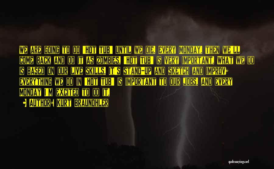 Kurt Braunohler Quotes: We Are Going To Do 'hot Tub' Until We Die. Every Monday. Then We'll Come Back And Do It As