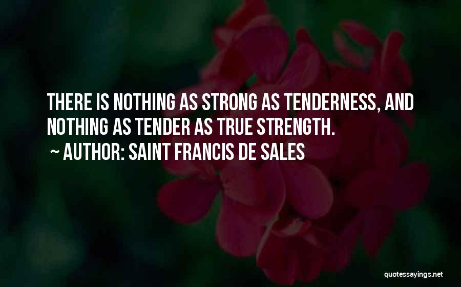 Saint Francis De Sales Quotes: There Is Nothing As Strong As Tenderness, And Nothing As Tender As True Strength.