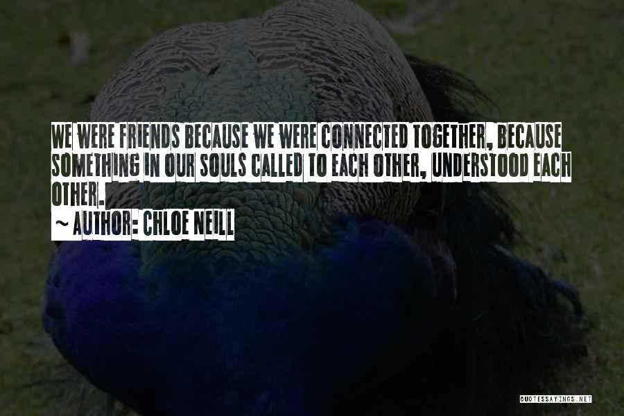 Chloe Neill Quotes: We Were Friends Because We Were Connected Together, Because Something In Our Souls Called To Each Other, Understood Each Other.