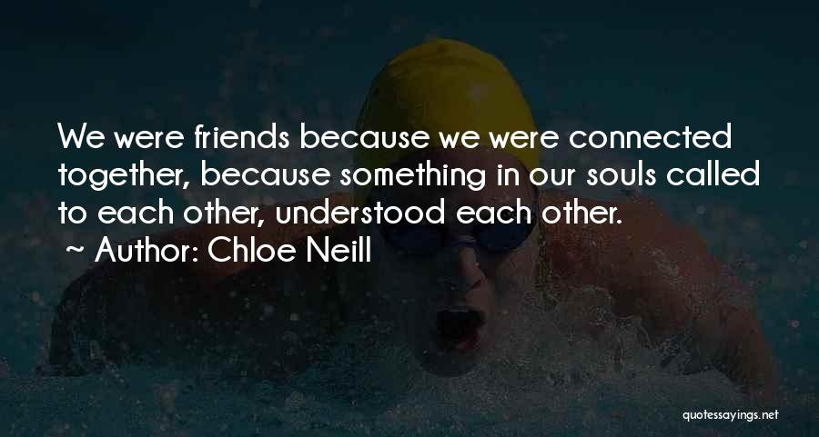 Chloe Neill Quotes: We Were Friends Because We Were Connected Together, Because Something In Our Souls Called To Each Other, Understood Each Other.